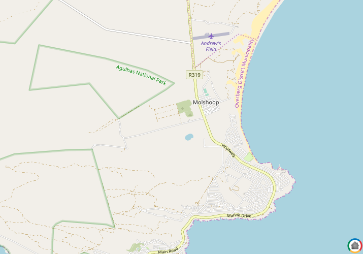 Map location of Struis Bay